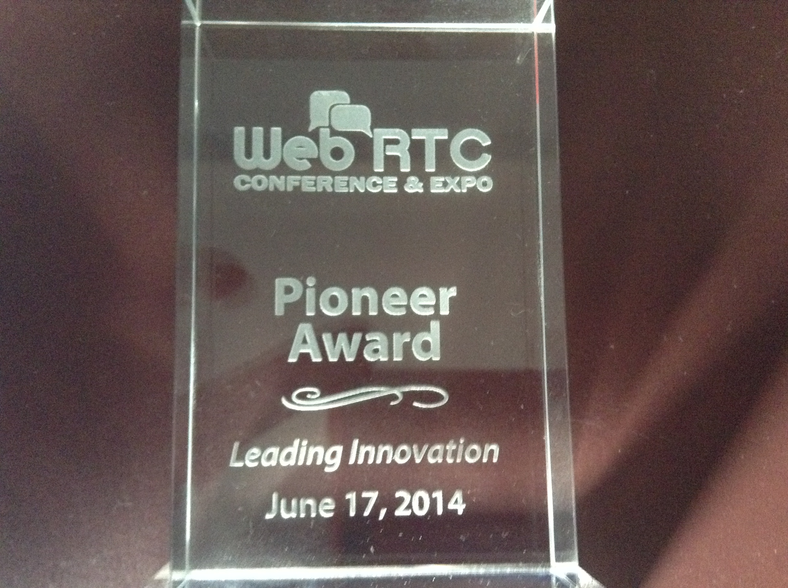 WebRTC pioneer award